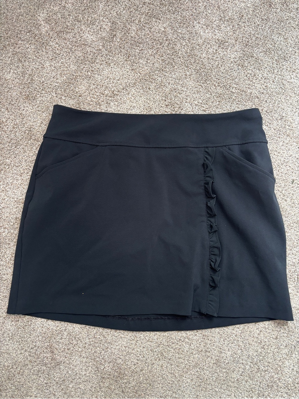 Lilly Pulitzer Luxletic Beatriz Black Skort Stretch UPF 50+ Size 12 Tennis Golf
